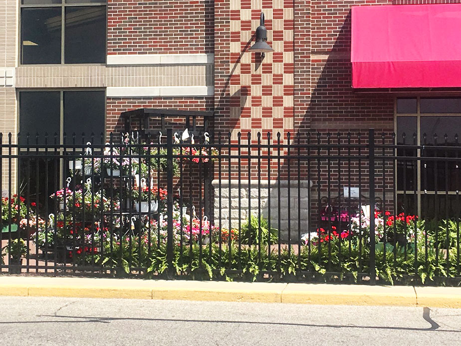 Ornamental iron fence installation for the Elkhart Indiana area.