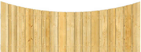 Custom wood fence with concave top cut in  Elkhart Indiana