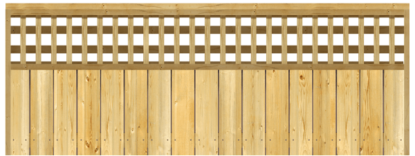 Custom wood fence with lattice top in  Elkhart Indiana